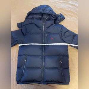 Polo Ralph Lauren navy down jacket boys xl 18-20, fits women’s small